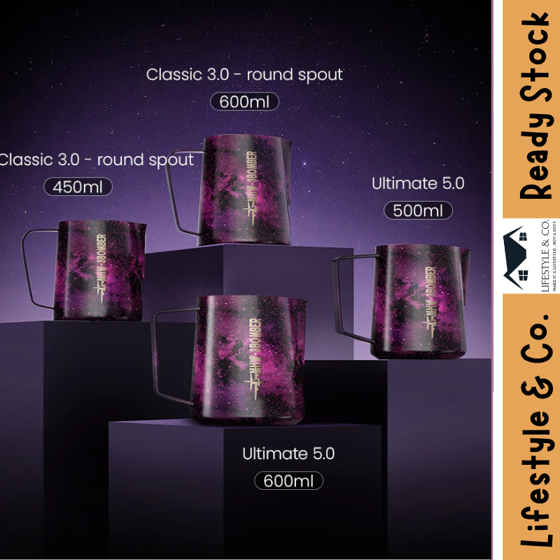 MHW-3BOMBER Limited Purple Galaxy 3.0/5.0 Milk Frothing Pitcher Latte Art Jug