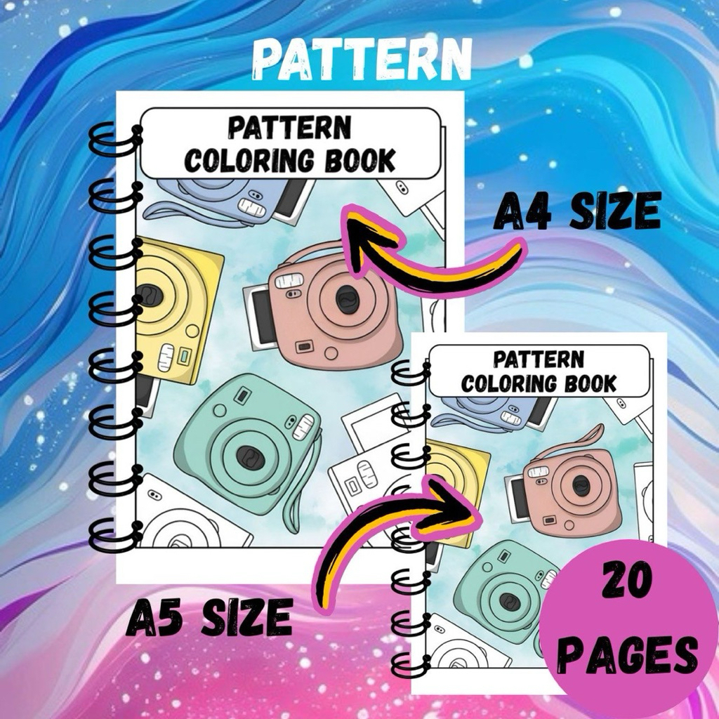 PATTERN - สมุดระบายสีสําหรับเด็ก วัยรุ่น และผู้ใหญ่ สมุดระบายสี A5/A4