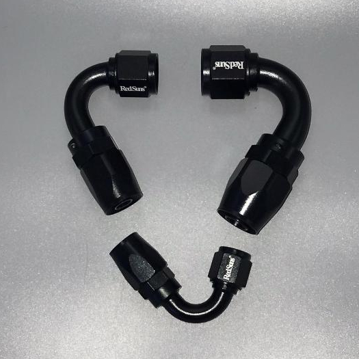 RedSuns Fitting 120o องศา AN6 AN8 AN10 Earls Swivel Seal Braided Hose Oil เบนซิน (สีดํา )(001052)