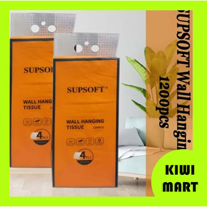 SUPSOFT ทิชชู่แขวนผนัง 4 ชั้น กระดาษทิชชู่ Dinding 4ply (1200 ชิ้น)