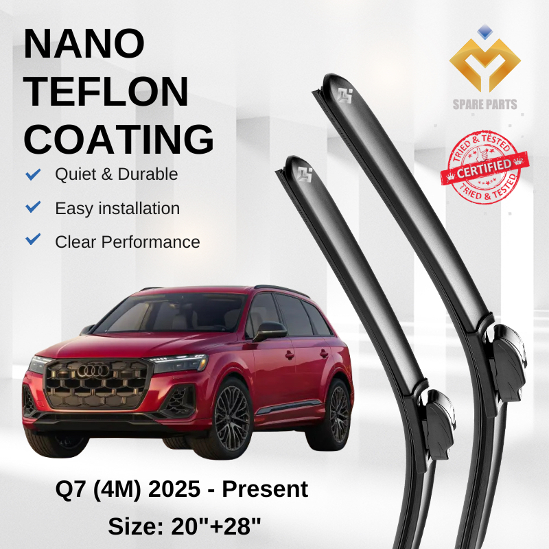 Audi Q7 (4M) อุปกรณ์เสริมที่ปัดน้ําฝนรถยนต์ Premium Japan Tech 20+28 Type 01/04 Clip- ประกอบด้วยผ้า 