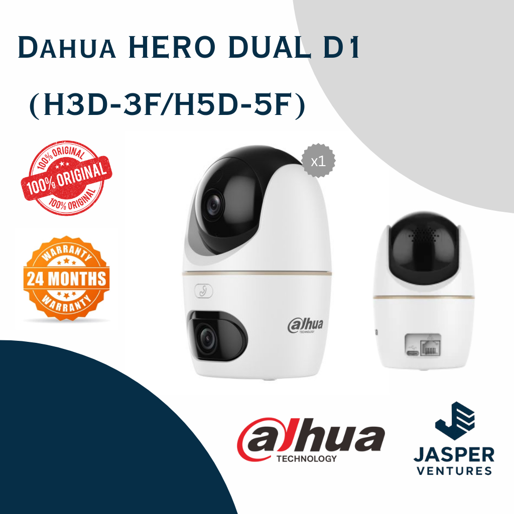 DAHUA 3+3MP/5+5MP INDOOR WI-FI DUAL-LENSE กล้อง PAN & TILT (H3D-3F/H5D-5F)