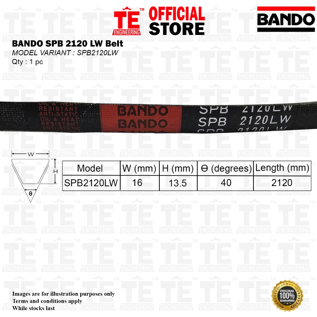 BANDO SPB 2120 LW สายพาน V ( SPB2120LW )