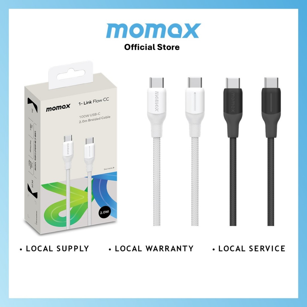 Momax 1-Link Flow CC 100W สายถัก USB-C (2 เมตร)