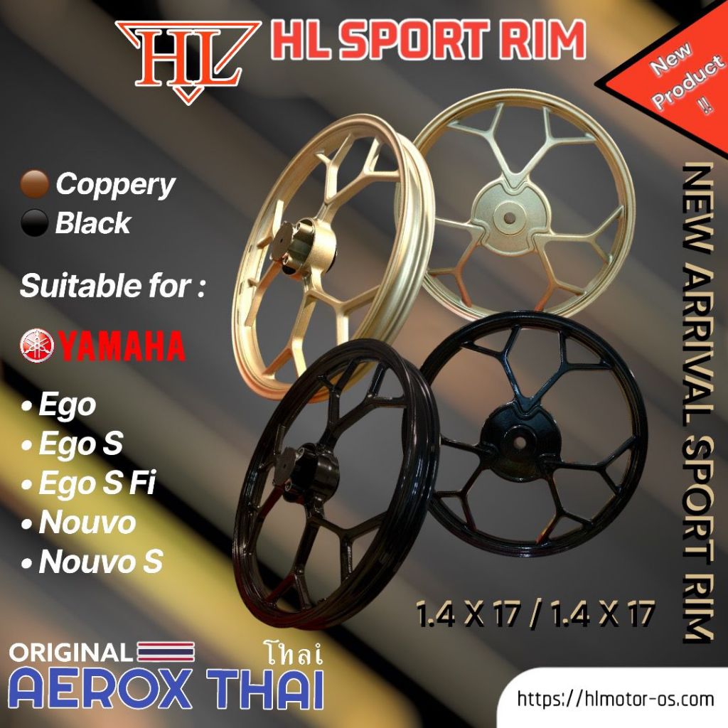 Aerox Thai Sport Rim EGO, EGO S, EGO SI, EGO S FI, NOUVO, NOUVO S, Ego Avantisz, Ego Solariz Sportri