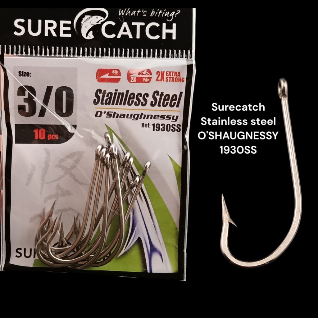 SURECATCH OSHAUGHNESSY 1930SS STAINLESS STEEL FISHING HOOK MATA KAIL