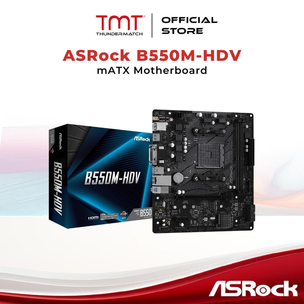 TMT ASRock B550M-HDV AM4 mATX เมนบอร์ด