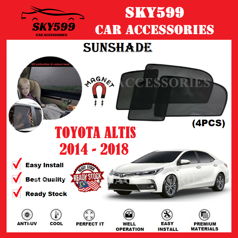 (แม่เหล็ก)ม่านบังแดด Toyota Altis 2014-2018 Epic [4 ชิ้น]