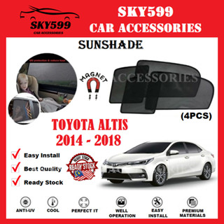 (แม่เหล็ก)ม่านบังแดด Toyota Altis 2014-2018 Epic [4 ชิ้น]
