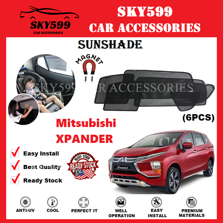 (แม่เหล็ก)ม่านบังแดด Mitsubishi XPANDER Epic [6 ชิ้น]