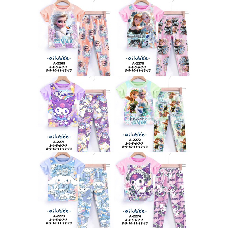 Ailubee Oct ชุดนอนสาวดีไซน์ใหม่ (3-13y)