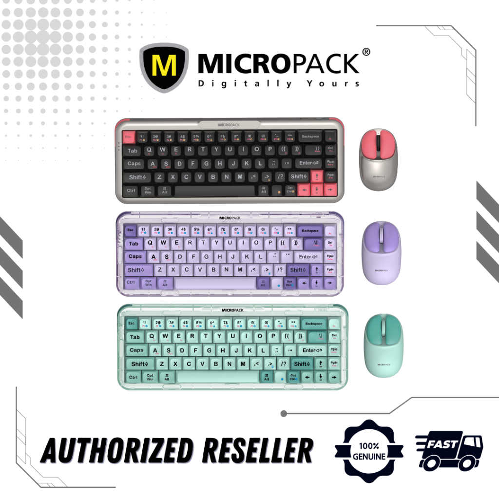 Micropack คีย์บอร์ดไร้สาย Bluetooth 2.4G แบบชาร์จไฟได้ (K-168WM)