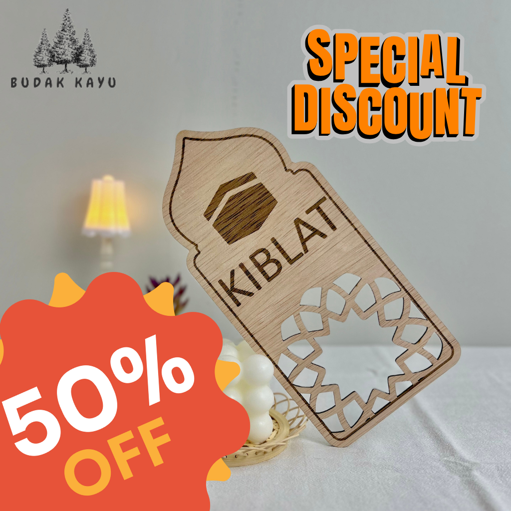 ซื้อ 5 ฟรี 1 Kiblat Kayu ไม้ Qiblat Penunjuk Arah Kiblat Tanda Home Deco ตกแต่งผนังอิสลาม