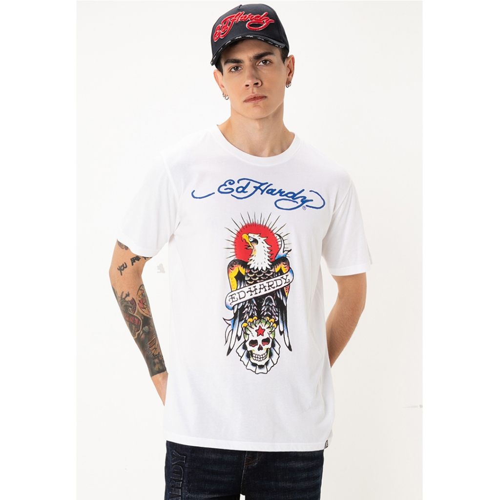 เสื้อยืดปกติ Ed Hardy Eagle Skull