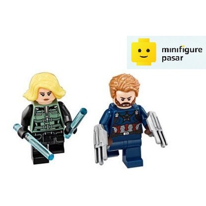 Sh0494 sh0495 Lego Marvel Super Heroes Avengers Infinity War 76101 - Black Widow Captain America Min