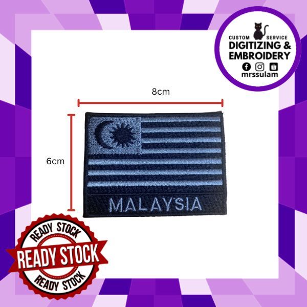 Tactical Bendera 8x6cm (Jahit , Velcro , Iron On)
