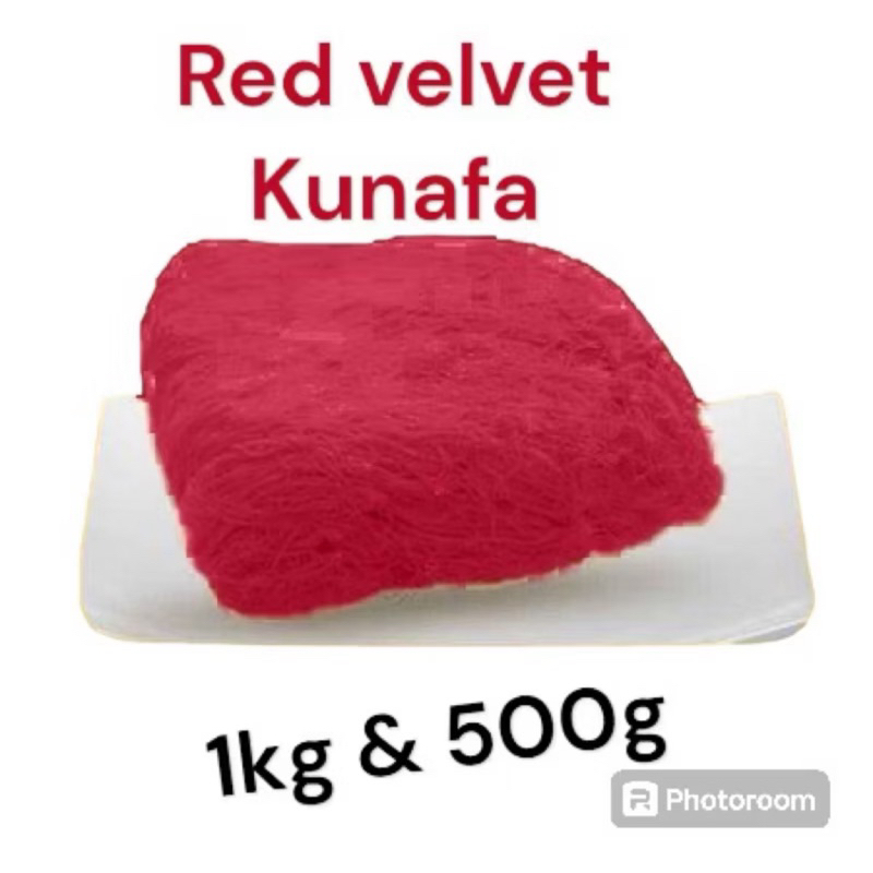 red velvet Kunafa dough shredded 100%Kunafa dough pastry Kunafa 500g