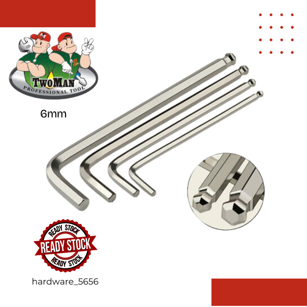 Lelong 商品คุณภาพสูง TWOMAN Allen Key / Ball Point Allen Key 内六角手
