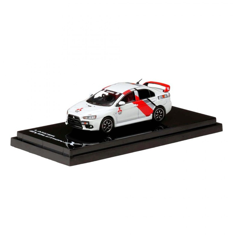 HOBBY JAPAN 1/64 HJ644053RA MITSUBISHI LANCER EVOLUTION 10 RALLIART COLOUR สีขาว