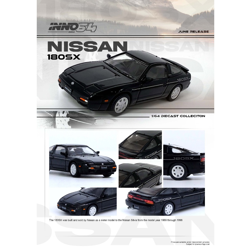 INNO MODELS INNO64 1/64 NISSAN 180SX สีดํา
