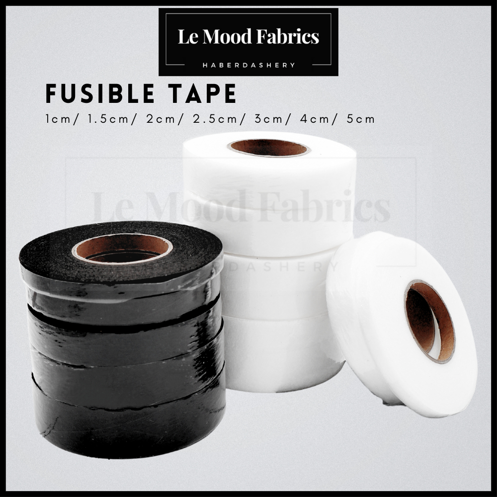 Fusible Tape Lencana Sekolah Fusible Web Pita Pelekat Lencana เทปเหล็กสองด้านเทป Hemming Tape Kain G