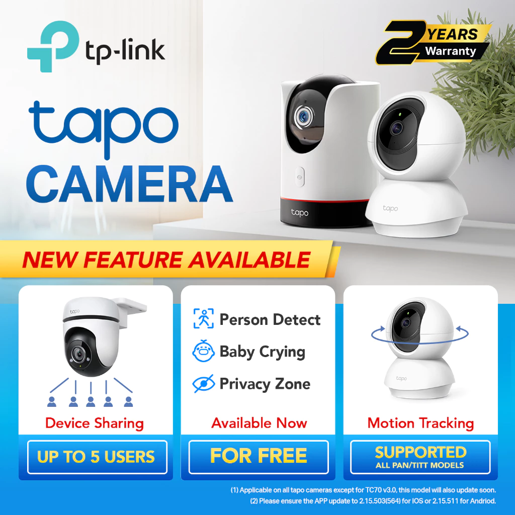 TP-Link Tapo TC71 3MP 2K Indoor Pan/Tilt WiFi CCTV thumbnail 6