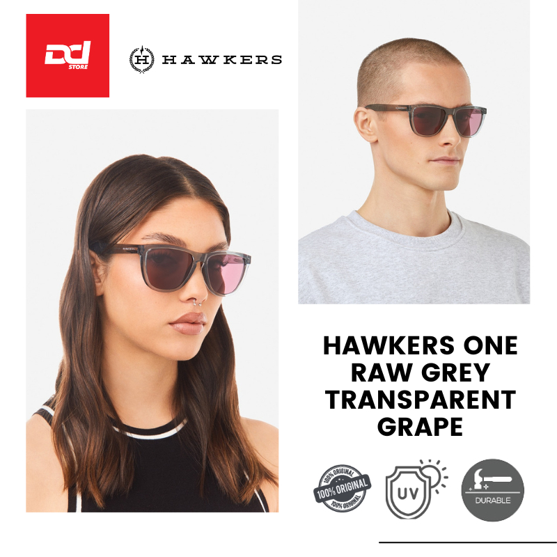 HAWKERS ONE RAW - แว่นกันแดด GREY TRANSPARENT GRAPE และนําเข้าจากสเปน