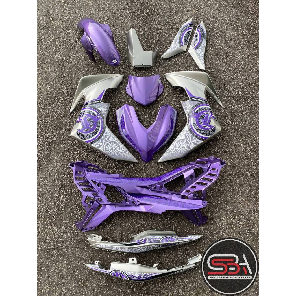 Y16 V1 V2 ฝาครอบ Y16ZR สีม่วงเงิน BPM1 S3 BATIK Y16-B-4 VELOZI YAMAHA SIP TANAM STOK