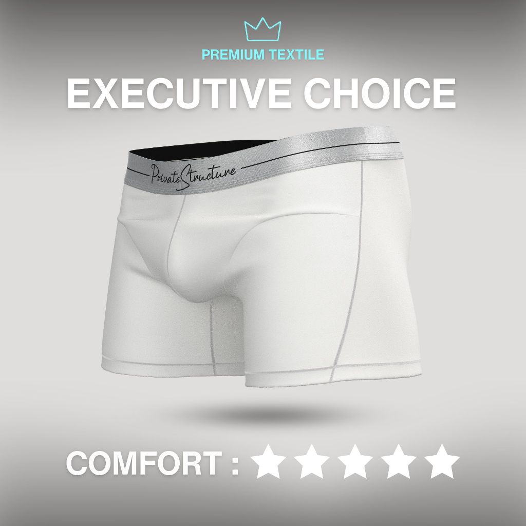 โครงสร้างส่วนตัวผู้ชายชุดชั้นใน Tencel Boxer Brief Boxer - Cotton White [481]