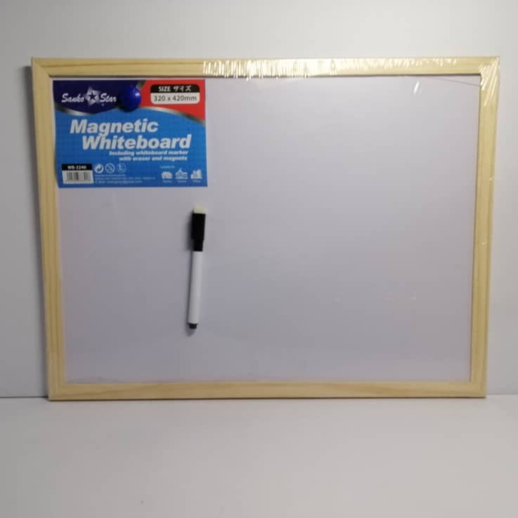 Sanko Magnetic WhiteBoard Set SKWB-3240 A3(395mmx295mm)/บอร์ดสีขาว