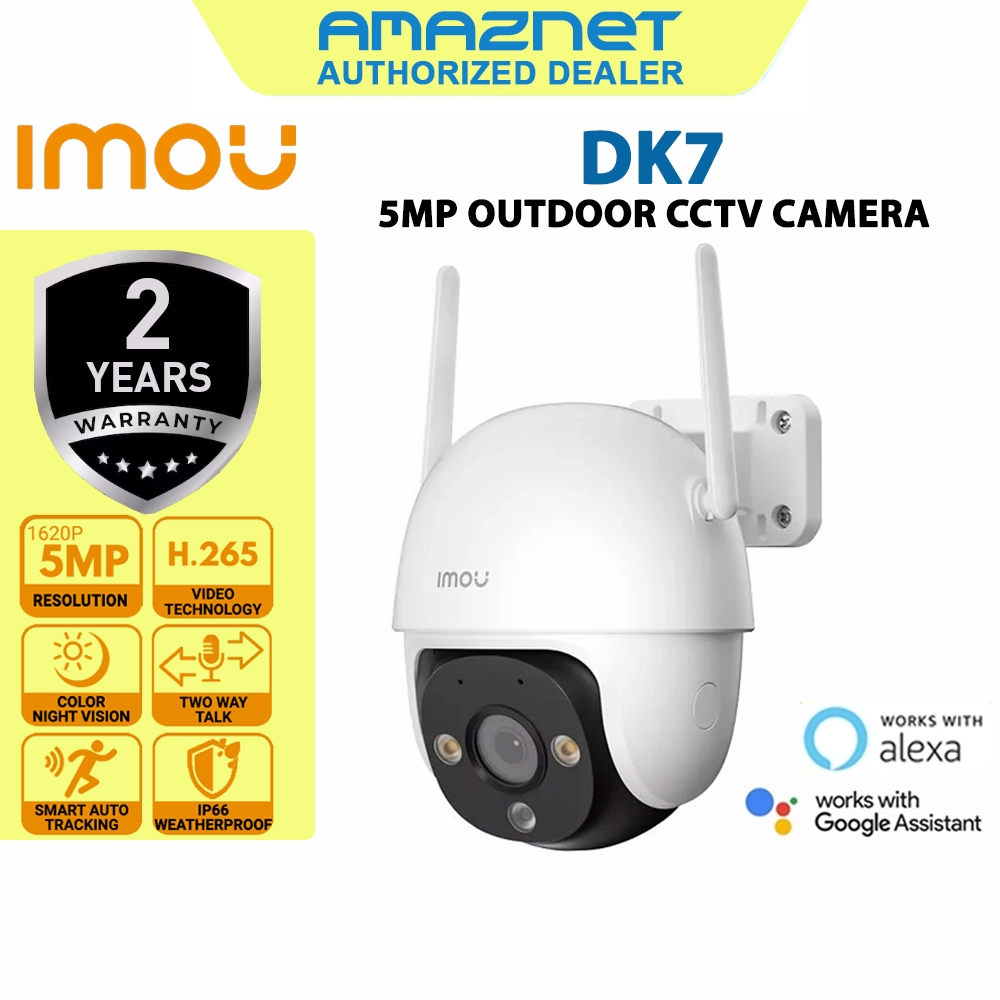 IMOU DK7 5MP 3K QHD Two Way Talk Color Night Vision WiFi Outdoor Security กล้องวงจรปิด Pan Tilt Came
