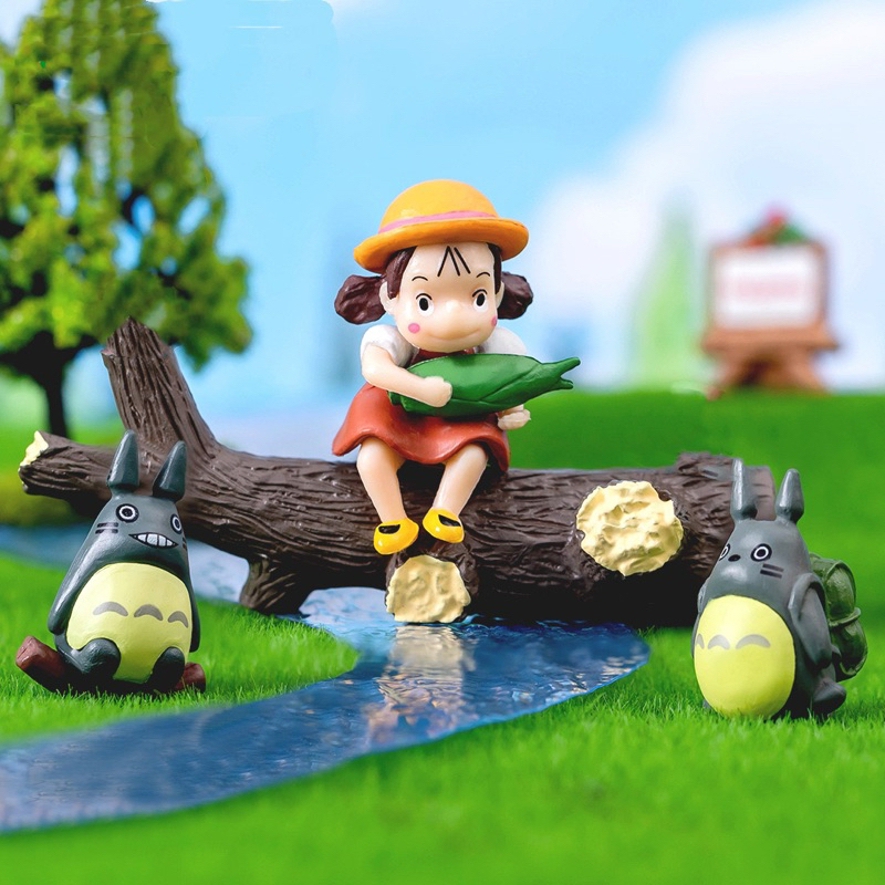 Totoro เครื่องประดับ 1 ชุด 4 ชิ้น Hiasan Totoro 1 ชุด 4 ชิ้น龙猫摆件 4 ชิ้น套