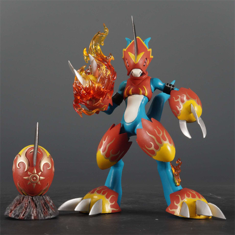 Digimon Flamedramon 18 ซม. ฟิกเกอร์ PVC Veemon Adventure
