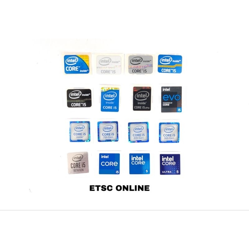Core i5 1st - 14th Generation Laptop Notebook CPU Label Sticker