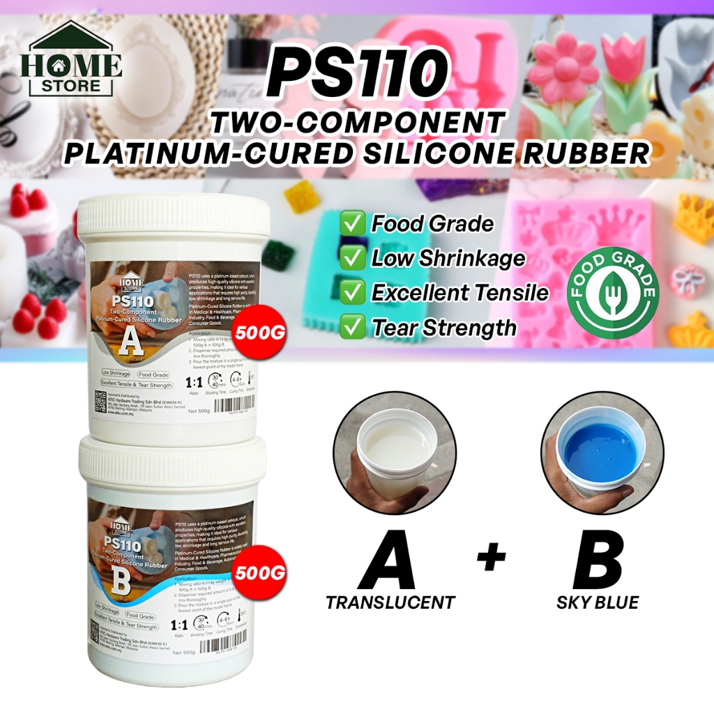 Home Store PS110 ยางซิลิโคนสองสหาย Platinum Based 1KG (A: 500G + B: 500G)