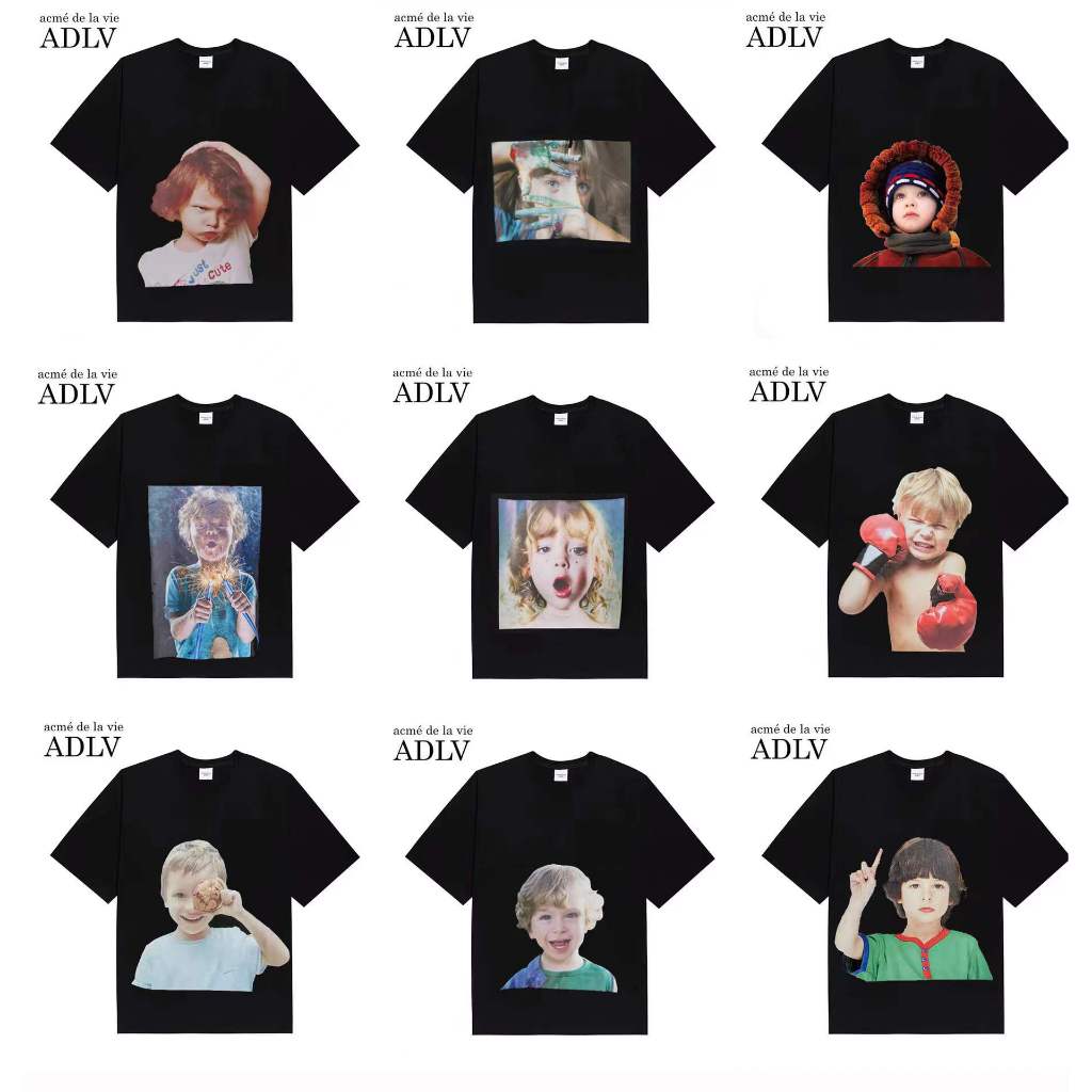 Adlv เกาหลีแนวโน้มแฟชั่นผู้หญิงเสื้อยืด Baby Face หลวมผู้ชายเสื้อยืดรอบคอคู่สไตล์เดียวกัน T เสื้อ