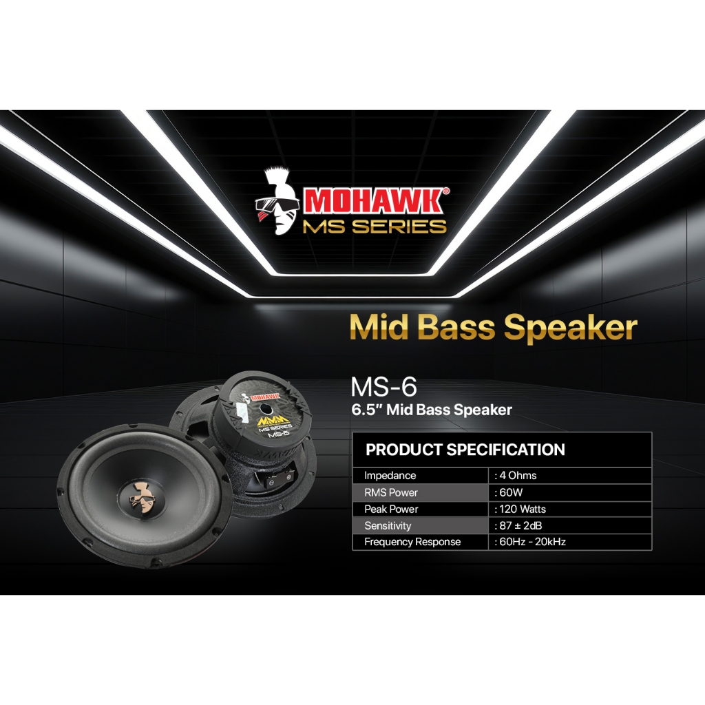 MOHAWK MS-6 6.5"MISS BASS SPEAKER