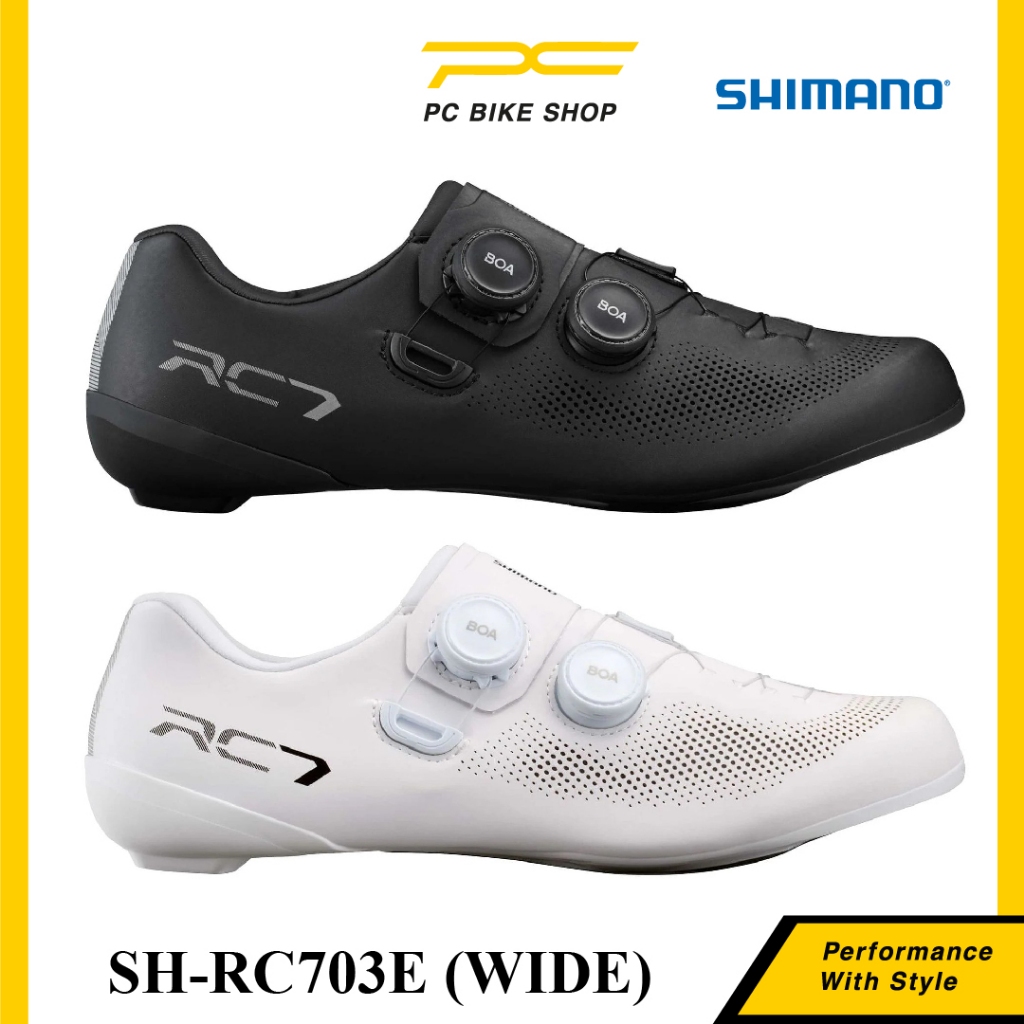 ใหม่ 2025 SHIMANO SH-RC703E WIDE RC7 ROAD CYCLING รองเท้า