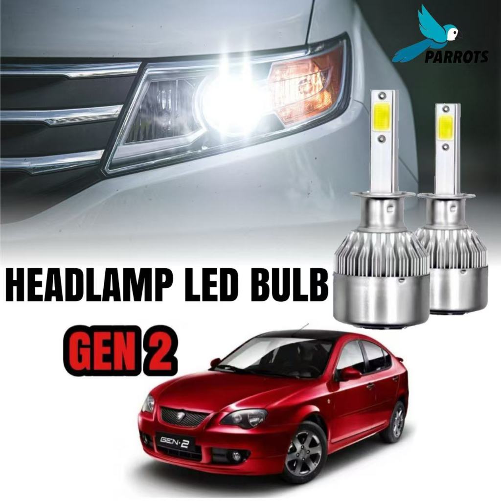 2pcs PROTON GEN 2 HEADLAMP LED หลอดไฟ 6000K สีขาว HID ไฟหน้าสูง Low Beam พัดลมระบายความร้อน Spotligh