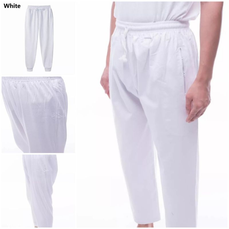 THICK WHITE BLANK TRACK PANTS/ TRACK BOTTOM UNISEX MEN BOY WHITE PANTS