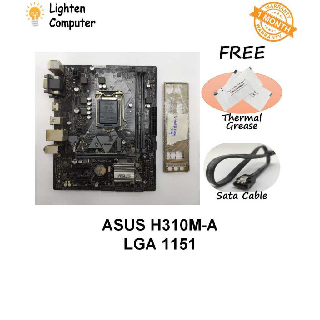 เมนบอร์ด ASUS H310M-A เมนบอร์ด H310 LGA 1151 8th 9th Gen Intel mATX Micro ATX