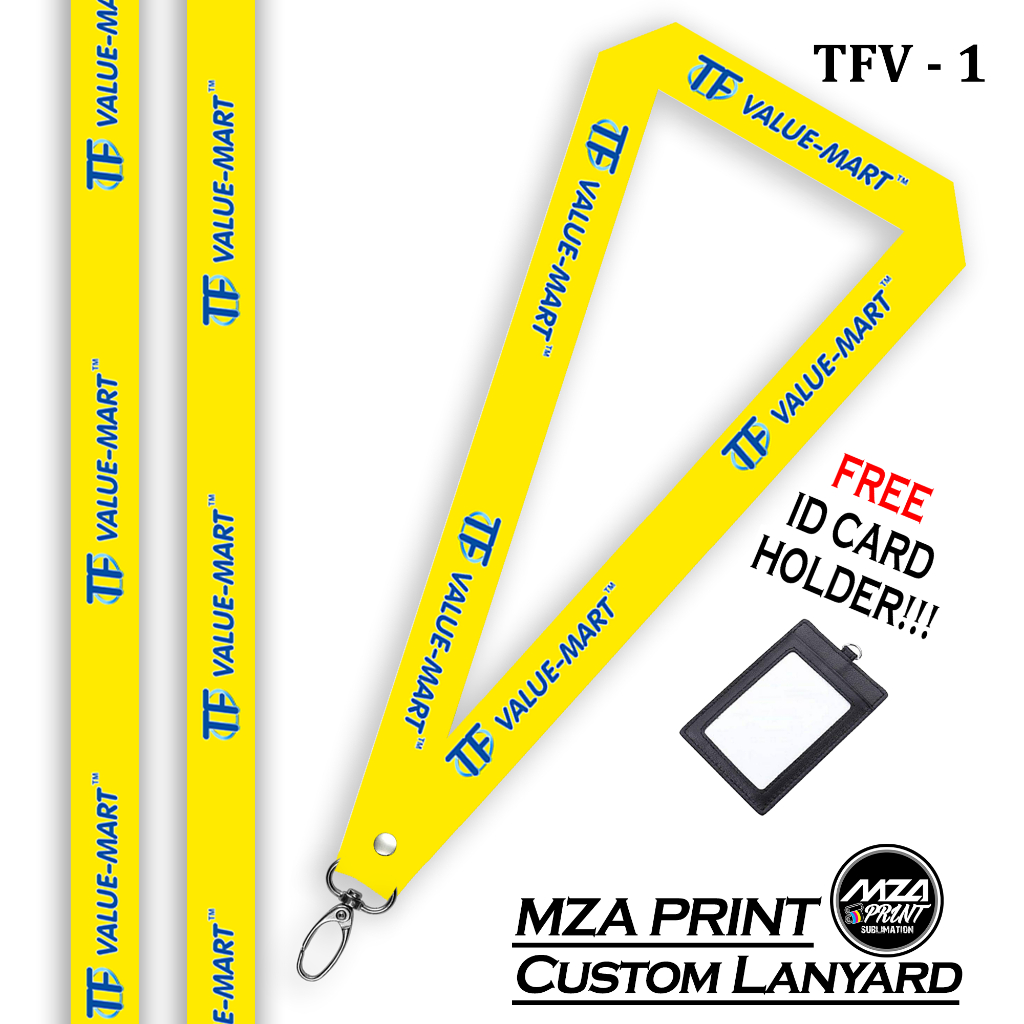 2 DESIGN TF VALUE MART + ฟรี ID Card Holder PREMIUM QUALITY Lanyard TF Value Mart