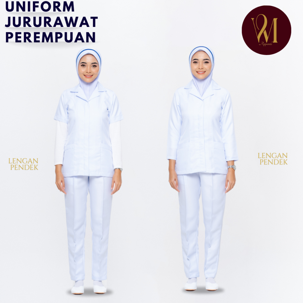 UNIFORM (STAFF NURSE) JURURAWAT PEREMPUAN (ปุ่มซ่อน)