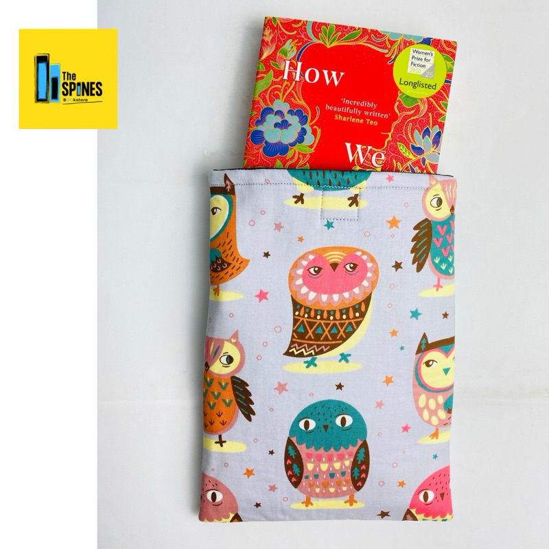 Cotton Book Sleeves - Grumpy Owl