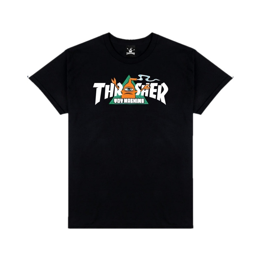 Thrasher x Toy Machine Vortex- สีดํา