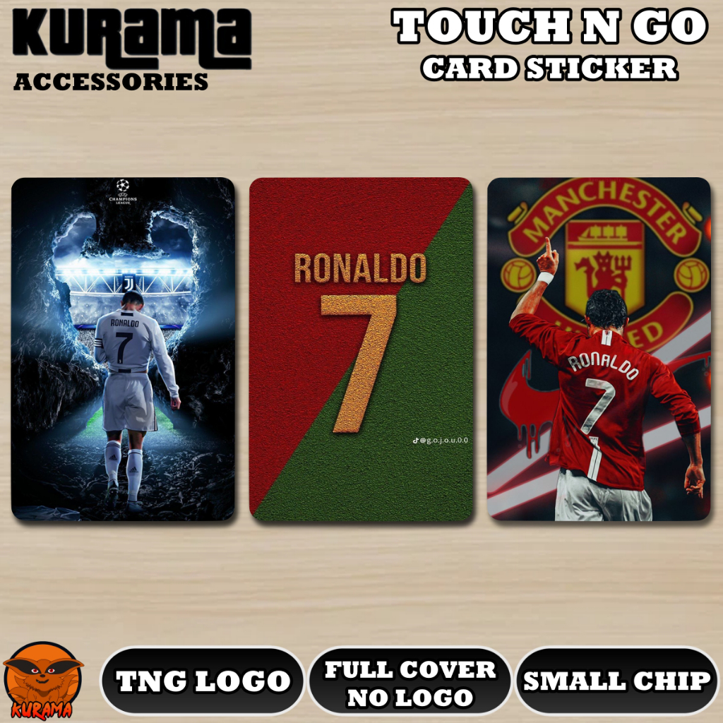 [ Cristiano Ronaldo] Touch n Go CARD Sticker Cover (กันน้ํา คุณภาพสูง) ,TNG CARD