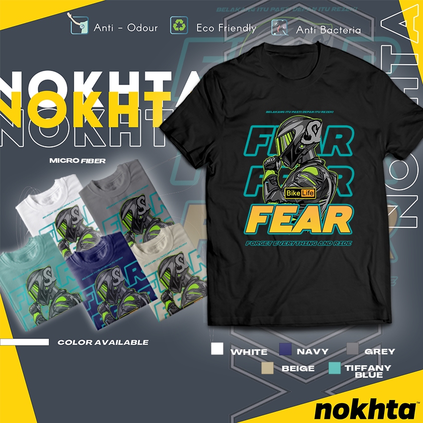 Baju Streetwear FORGET ทุกคนและRIDE ไมโครไฟเบอร์แขนสั้น XS - 5XL เสื้อยืด FEAR-MFSS-0001