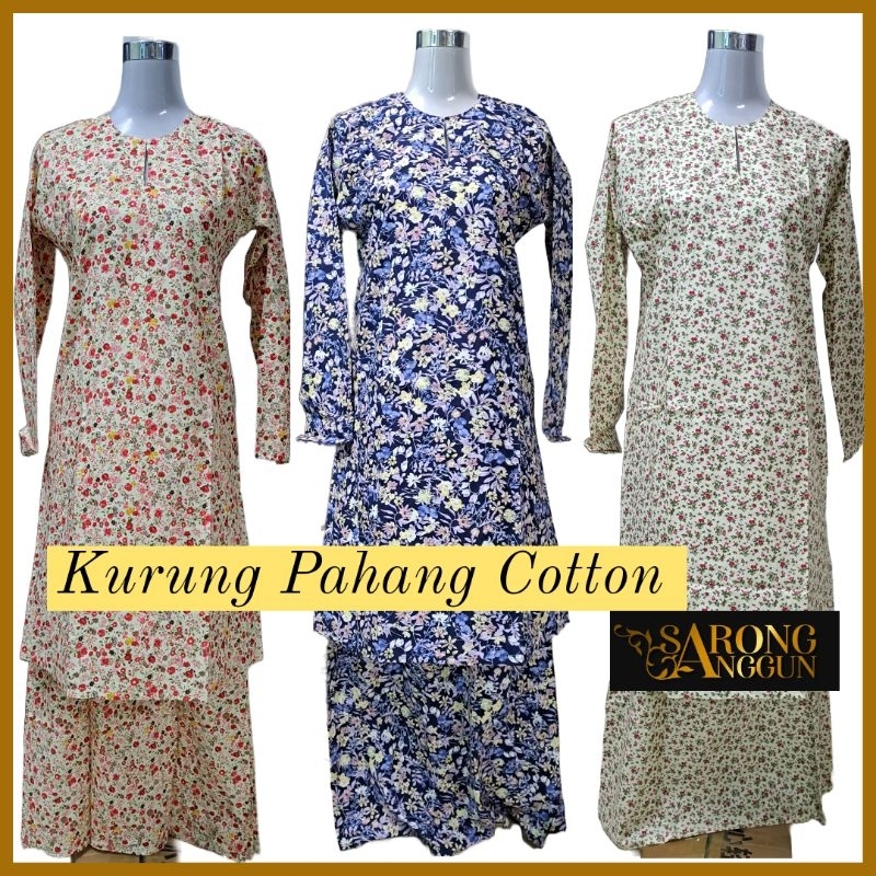 Baju Kurung Pahang Cotton Kurung Pesak English Cotton @ Sarong Anggun