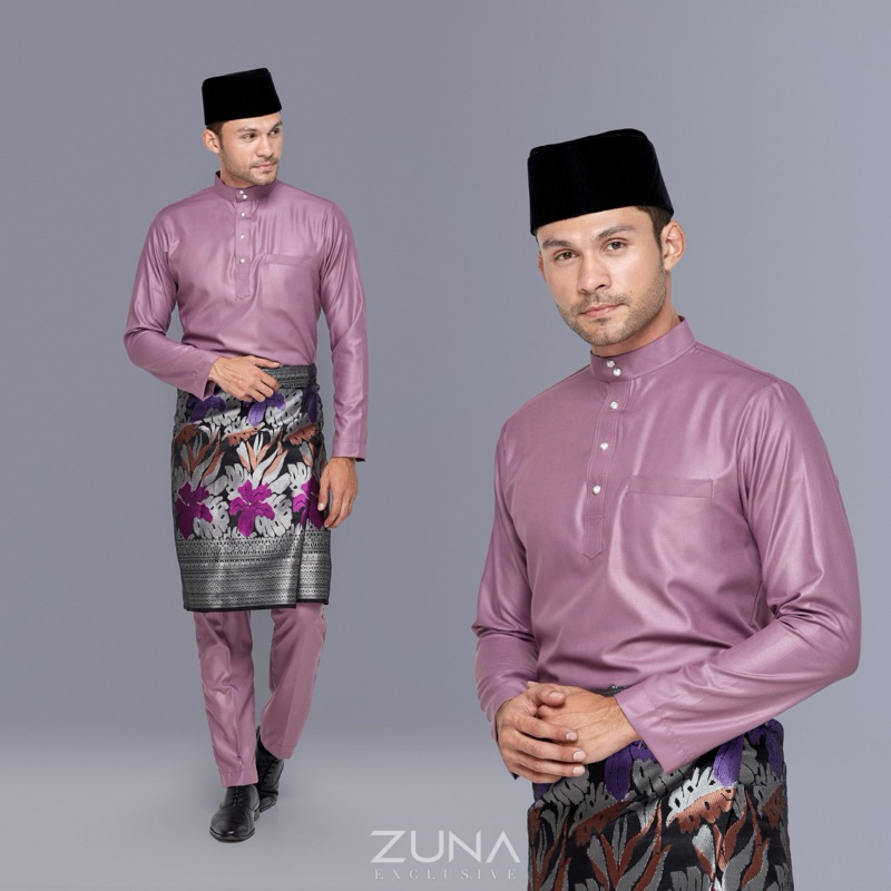 DUSTY PURPLE LUXMAN series Baju Melayu (Cek Musang) ผ้าฝ้ายญี่ปุ่นพรีเมี่ยม