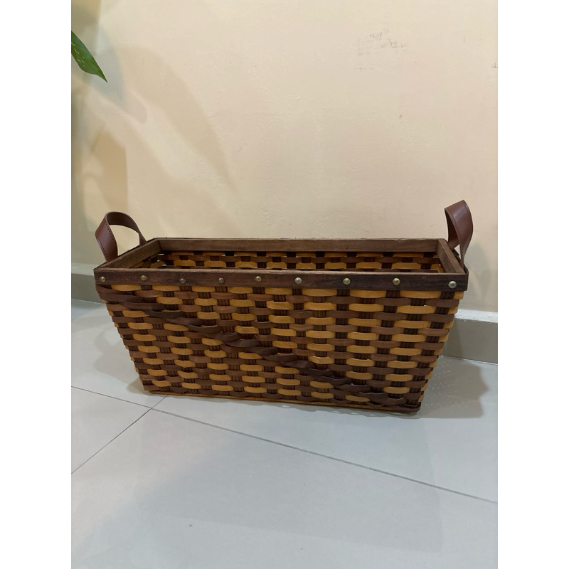 ASTHETIC BAMBOO RATTAN BASKET/ ที่เก็บของ